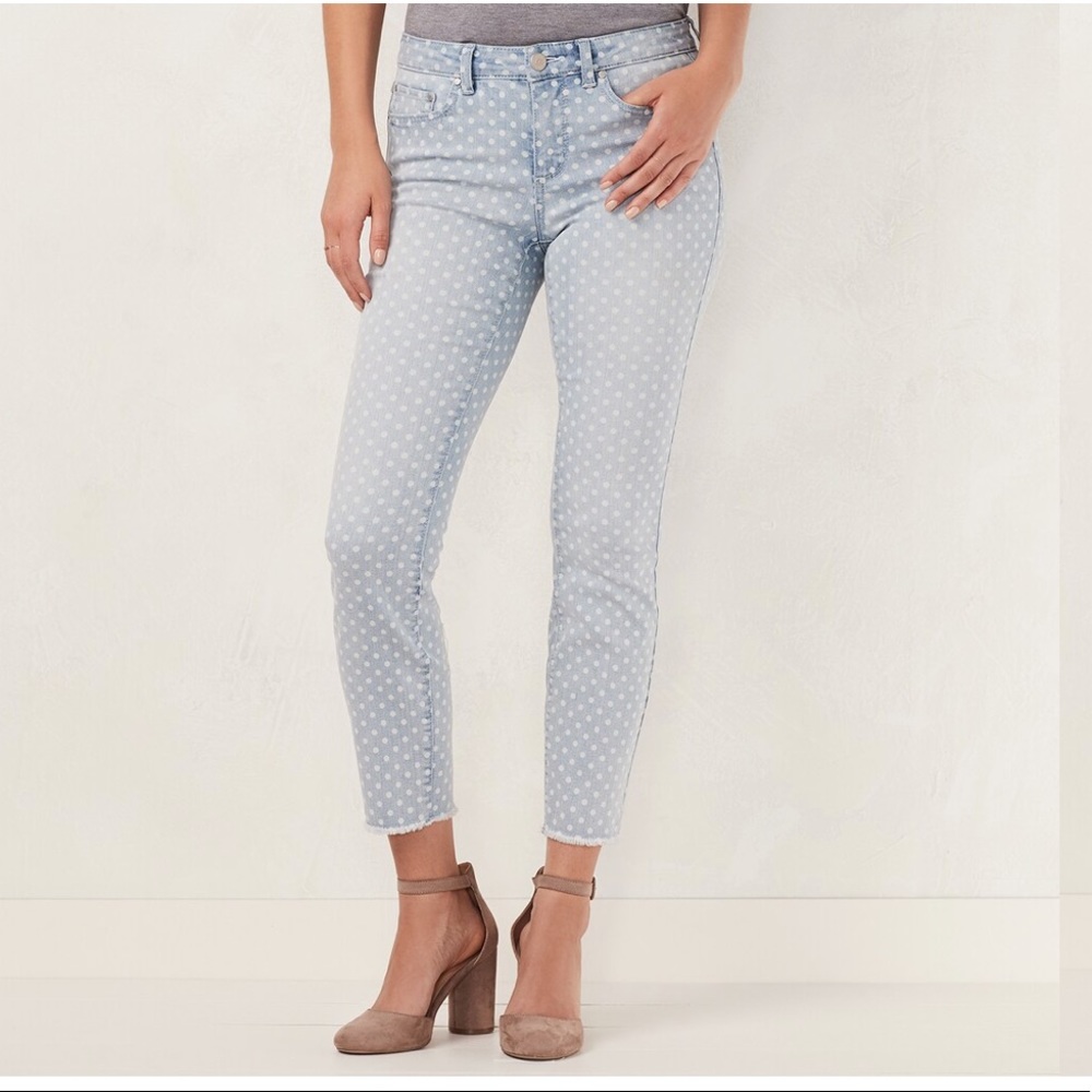 Women's LC Lauren Conrad Dot Skinny Ankle Jeans